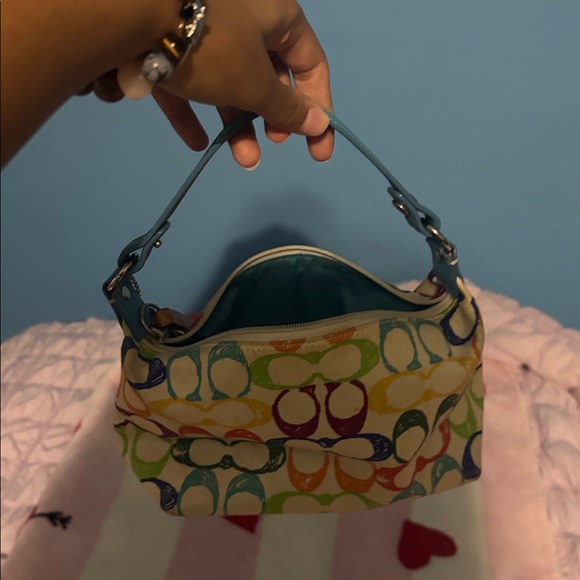 Colorful Patterned Coach Purse - Picture 6 of 7